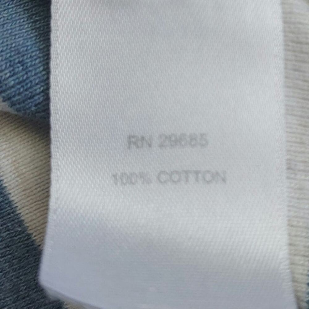 Pendleton Petite Large Cotton Striped Zip Up Hoodie Blue Ivory Lightweight PL - Picture 5 of 5